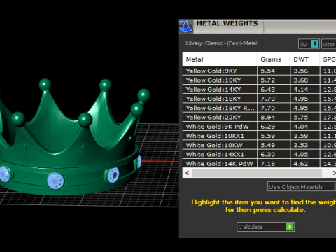 3D Printable Regal Crown Ring with Ruby Stones 3D Print Model