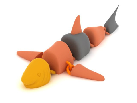 Cute Cartoon Fish Stylized Toy-like Marine Creature 3D Print Model