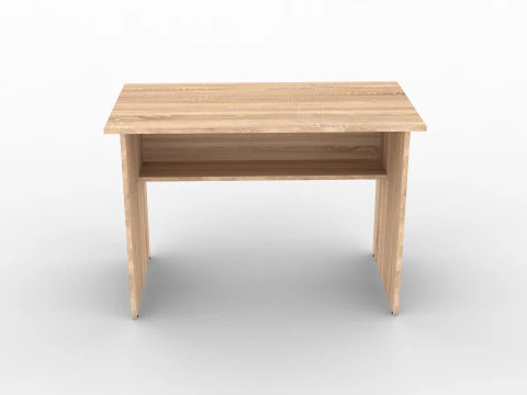 Simple Wooden Desk 3D Model