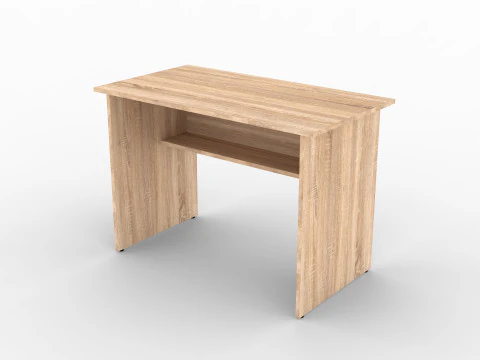 Simple Wooden Desk 3D Model