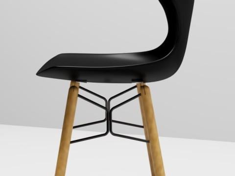 Chair with backrest Model 3D