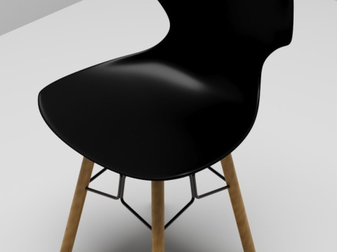 Chair with backrest Model 3D