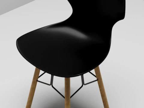 Chair with backrest 3D Model