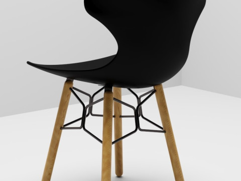 Chair with backrest Model 3D