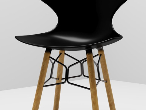 Chair with backrest Model 3D