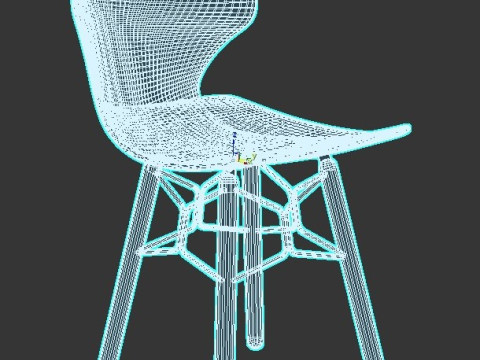Chair with backrest Model 3D
