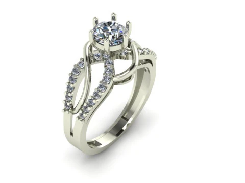 Anel de diamante Modelo 3D
