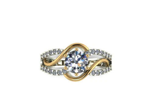 Anel de diamante Modelo 3D