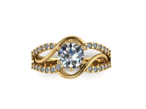 Anel de diamante Modelo 3D
