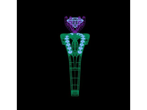 Anel de diamante Modelo 3D
