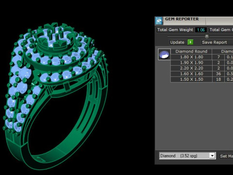 Diamond Ring Modelo 3D