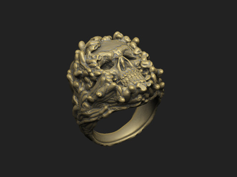 Death teeth art printable skull snake monster survive design 3D Print Model