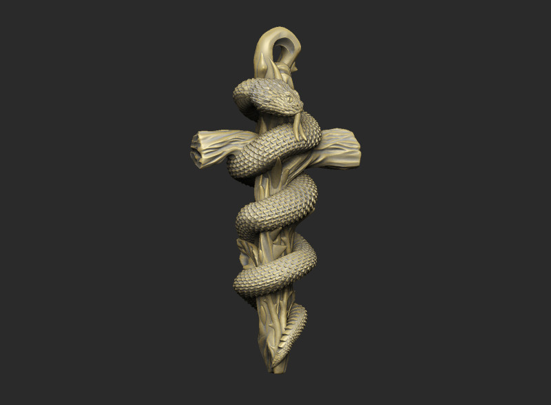 Anaconda religious Halloween floral witch evil amulet snake skull serpent python mamba 3D printmodel .c4d .max .obj .3ds .fbx .stl .blend