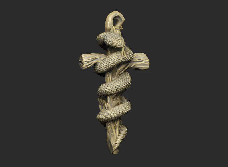 蟒蛇宗教万圣节花卉女巫邪恶护身符蛇头骨蛇蟒蛇曼巴 3D 打印模型 .c4d .max .obj .3ds .fbx .stl .blend 