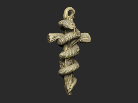 Anaconda religioso Halloween floreale strega male amuleto serpente teschio serpente pitone mamba Modello di stampa 3D