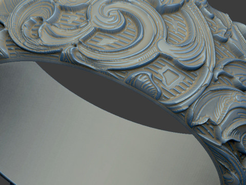 图案戒指设计豪华女王昂贵的皇家浮雕花卉激光 3D 打印模型