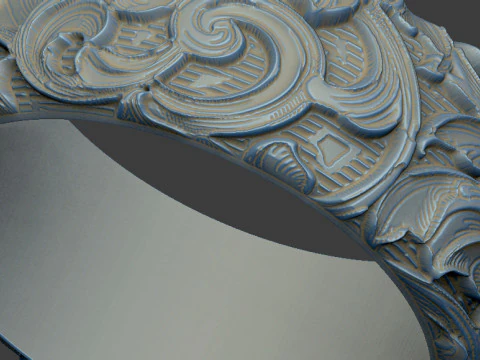 Pattern ring design Luxury Queen expensive royal relief floral laser 3D Print Model