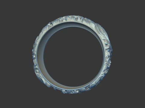 Pattern ring design Luxury Queen expensive royal relief floral laser 3D Print Model