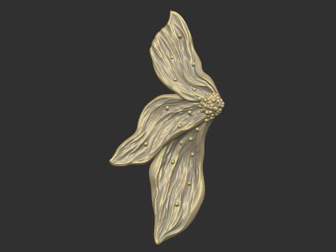 Stud design nature hand made love flower petal spring flower 3D Print Model