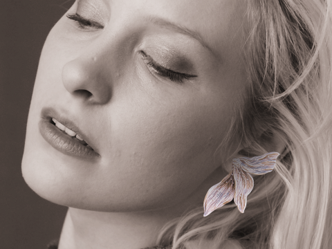 Stud design nature hand made love flower petal spring flower 3D Print Model