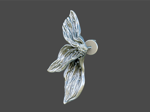 Stud design nature hand made love flower petal spring flower 3D Print Model