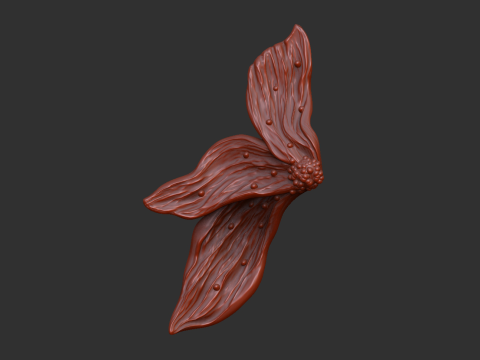 Stud design nature hand made love flower petal spring flower 3D Print Model