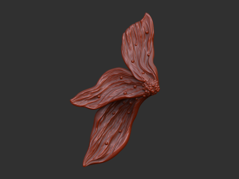 Stud design nature hand made love flower petal spring flower 3D Print Model