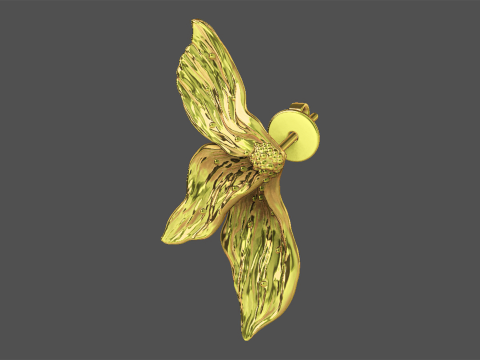 Stud design nature hand made love flower petal spring flower 3D Print Model