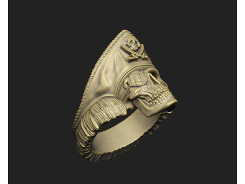 Pirate ghost Caribbean skull death captain cannibal design 3D Print Model