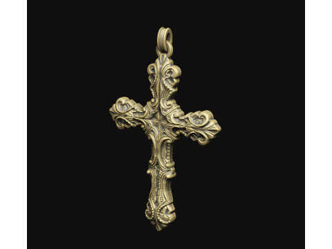 क्रॉस बारोक रिलीफ लेजर आर्टकैम प्रिंट नक्काशी एस्पायर गॉथिक 3D प्रिंट मॉडल