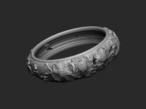 Sakura flower design Luxury Queen expensive royal relief 3D Print Model