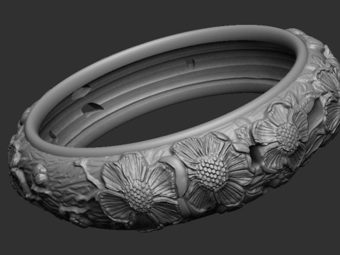 Sakura flower design Luxury Queen expensive royal relief 3D Print Model