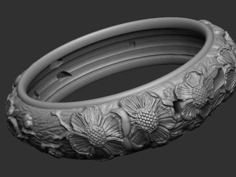 Sakura flower design Luxury Queen expensive royal relief 3D Print Model
