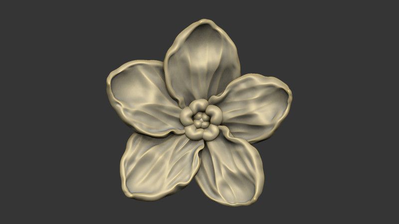 Forget me not petal flower floral design 3D printmodel .c4d .max .obj .3ds .fbx .stl .blend