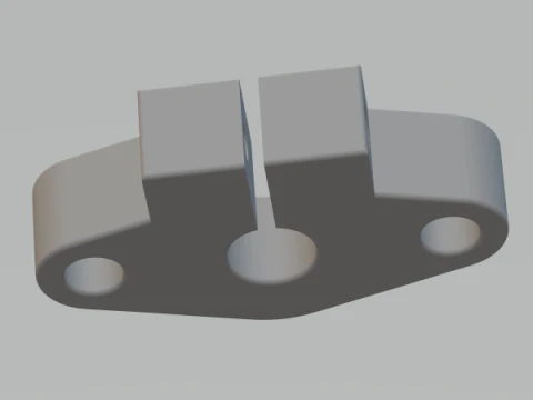 Linear Shaft Support Bracket 8 mm 3D Print Model