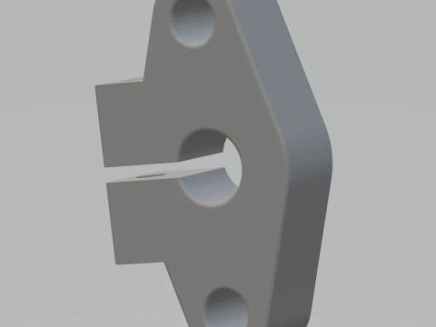 Linear Shaft Support Bracket 8 mm 3D Print Model