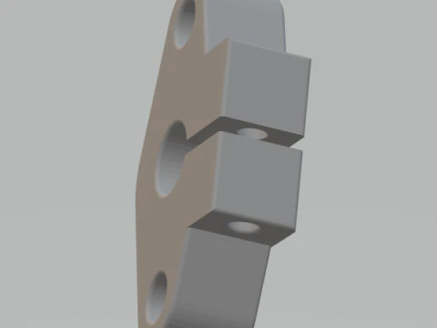 Linear Shaft Support Bracket 8 mm 3D Print Model