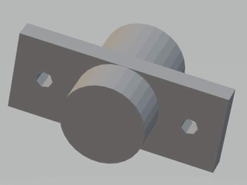 Linear Shaft Support Bracket 12 mm 3D Baskı Modeli
