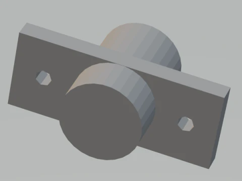 Linear Shaft Support Bracket 12 mm 3D Print Model
