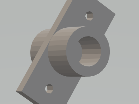 Linear Shaft Support Bracket 12 mm 3D Baskı Modeli