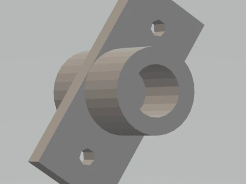 Linear Shaft Support Bracket 12 mm 3D Print Model