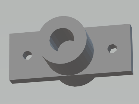 Linear Shaft Support Bracket 10 mm 3D प्रिंट मॉडल