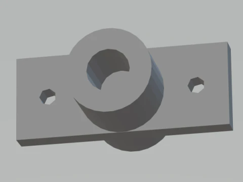 Linear Shaft Support Bracket 10 mm 3D Print Model