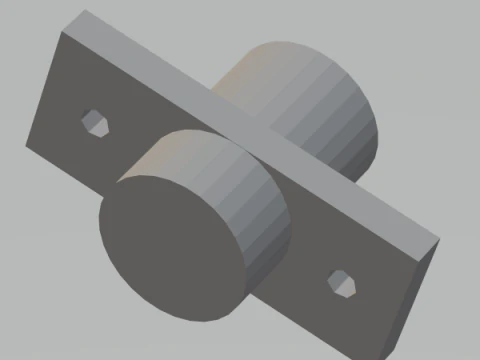 Linear Shaft Support Bracket 8 mm 3D Print Model