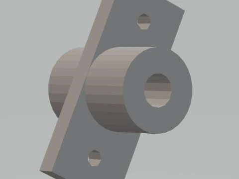 Linear Shaft Support Bracket 8 mm 3D Print Model