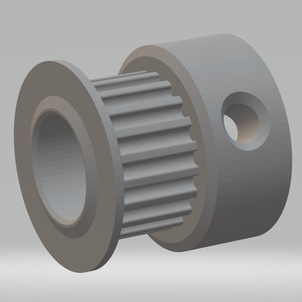 GT2 Pulley 8 mm 3D Print Model .c4d .max .obj .3ds .fbx .stl .blend 