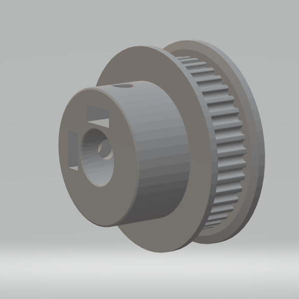 GT2 - 40 Teeth 8 mm Axis 3D 打印模型 .c4d .max .obj .3ds .fbx .stl .blend 