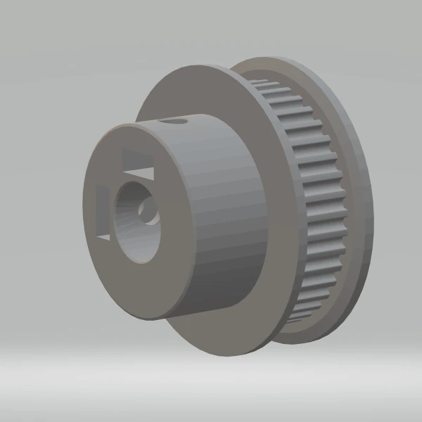 GT2 - 40 Teeth 8 mm Axis 3D Print Model .c4d .max .obj .3ds .fbx .stl .blend 