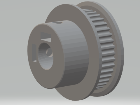 GT2 - 40 Teeth 8 mm Axis 3D प्रिंट मॉडल