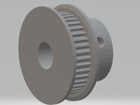 GT2 - 40 Teeth 8 mm Axis 3D 打印模型